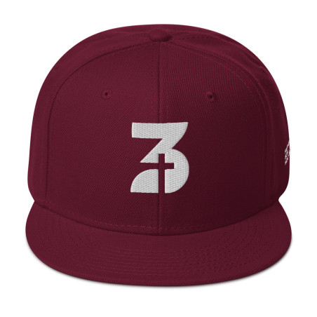 Embroidered  Snapback (Maroon)