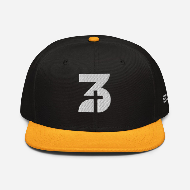 Embroidered Snapback (Black/Yellow)
