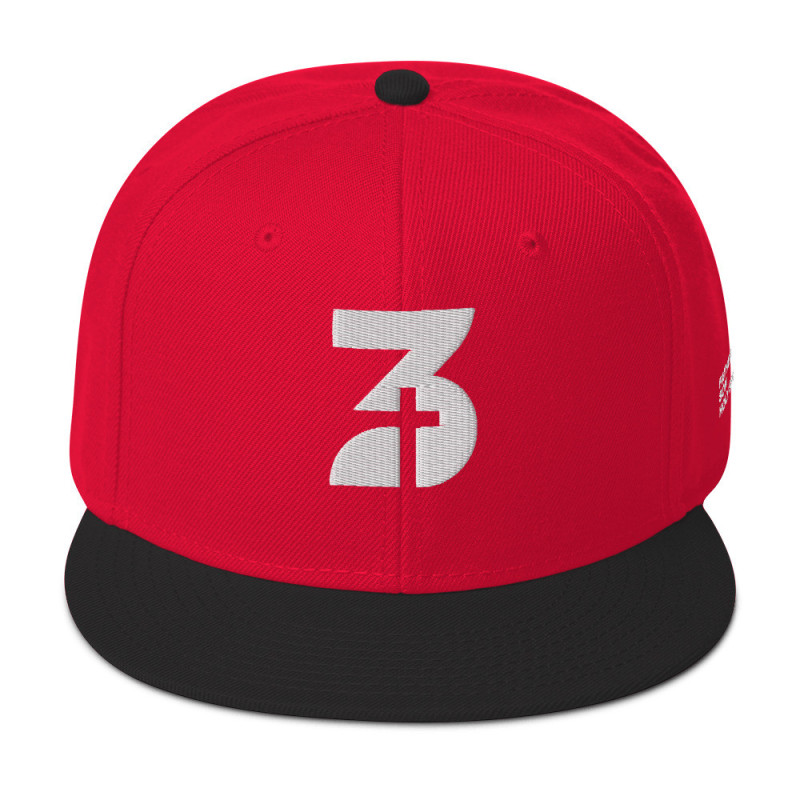 Embroidered  Snapback (Red/Black)