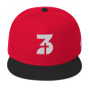 Embroidered  Snapback (Red/Black)