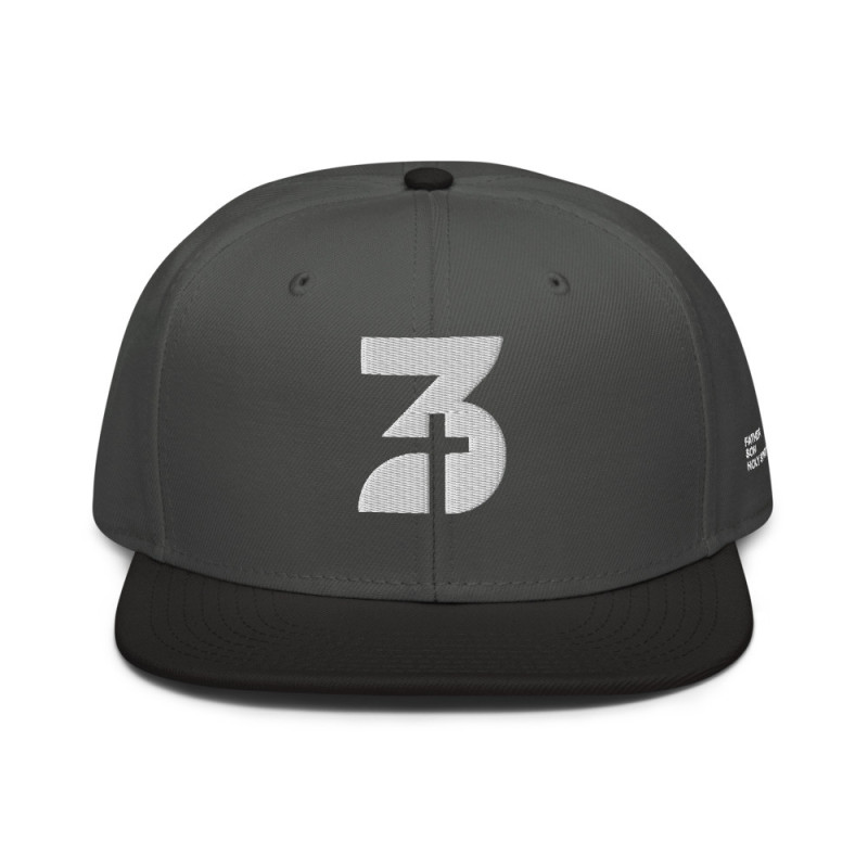 Embroidered Snapback (Dark Gray/Black)