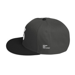 Embroidered Snapback (Dark Gray/Black)